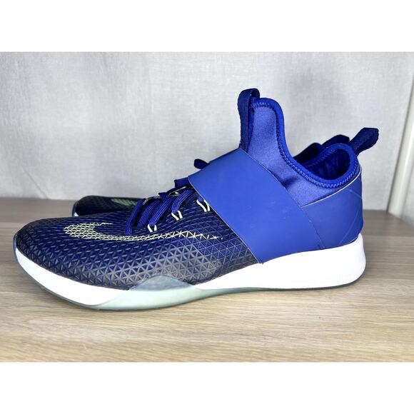 Nike Air Zoom Strong Navy Blue Green Running Strap Training Shoes - Picture 2 of 8